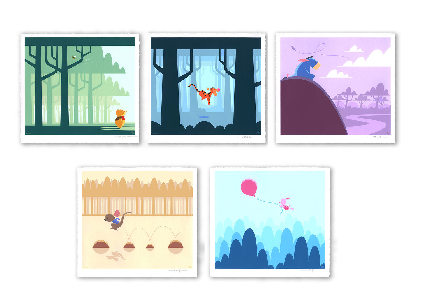 Winnie the Pooh Limited Edition Print Set (FULL 5 Print Collection)