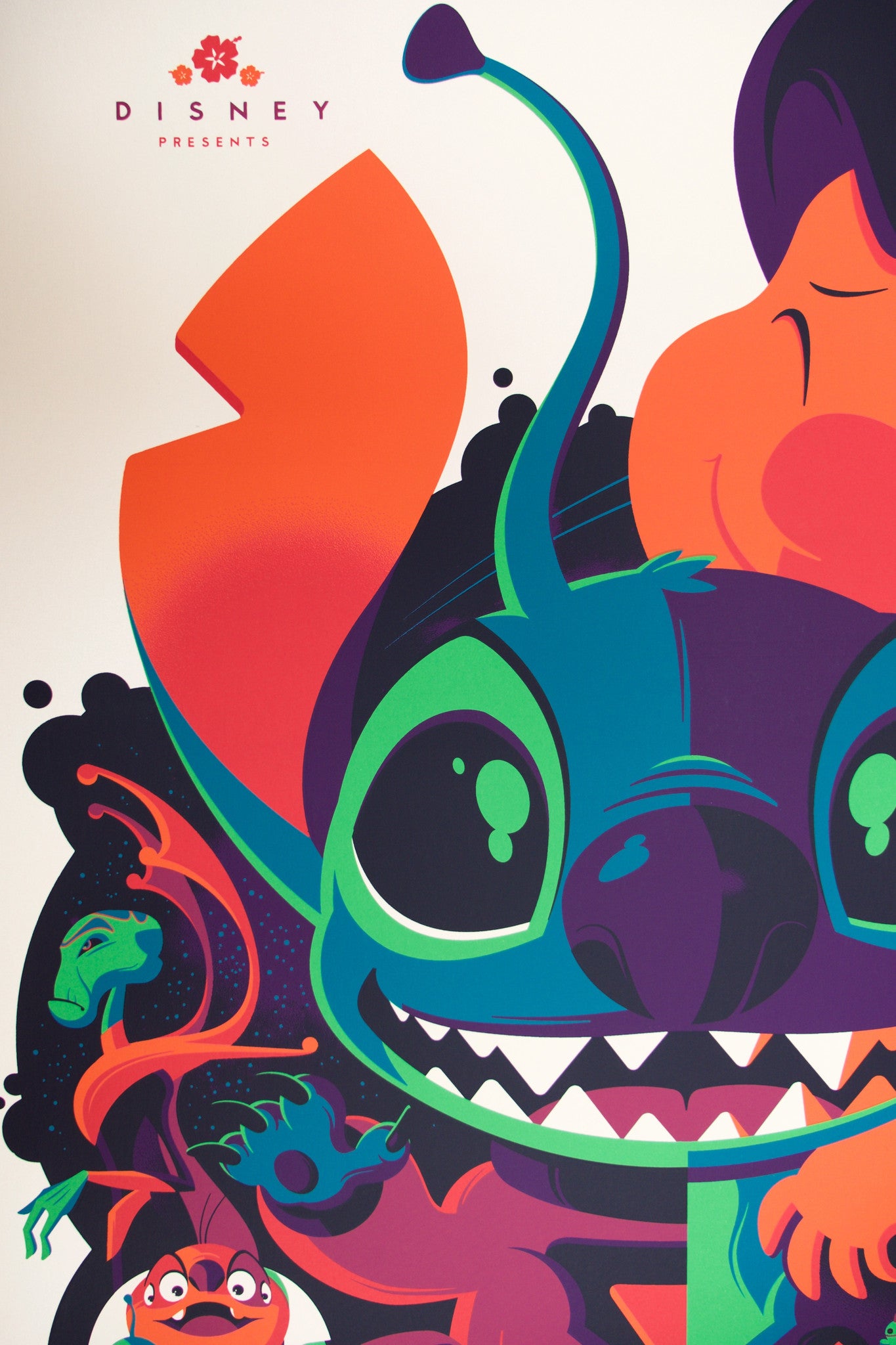 Cyclops Print Works Print #04V: Lilo & Stitch Sunset Variant Edition by Tom Whalen