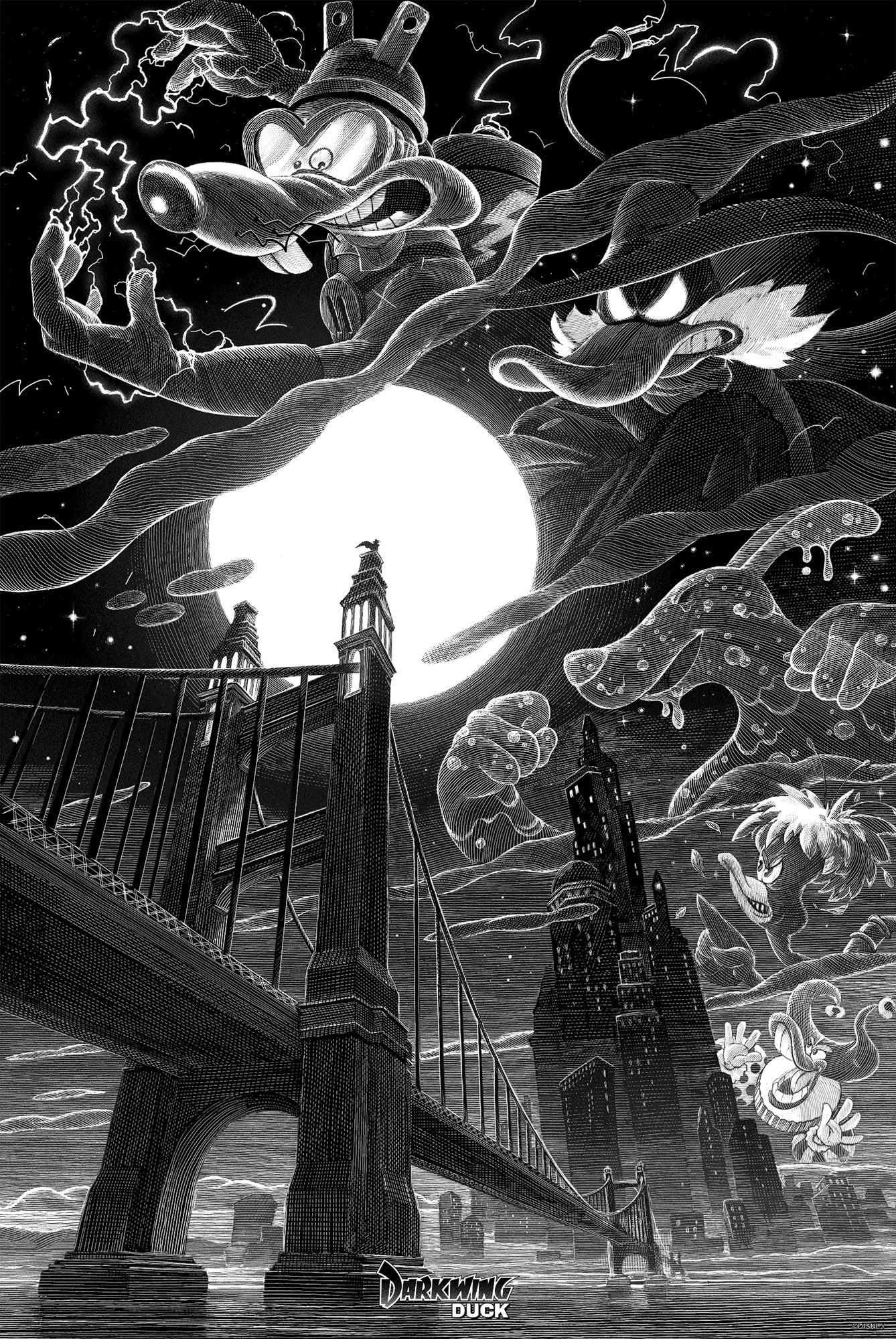 Cyclops Print Works Print # 69 - Darkwing Duck “The Terror that flaps in the Night” - By Nico Delort