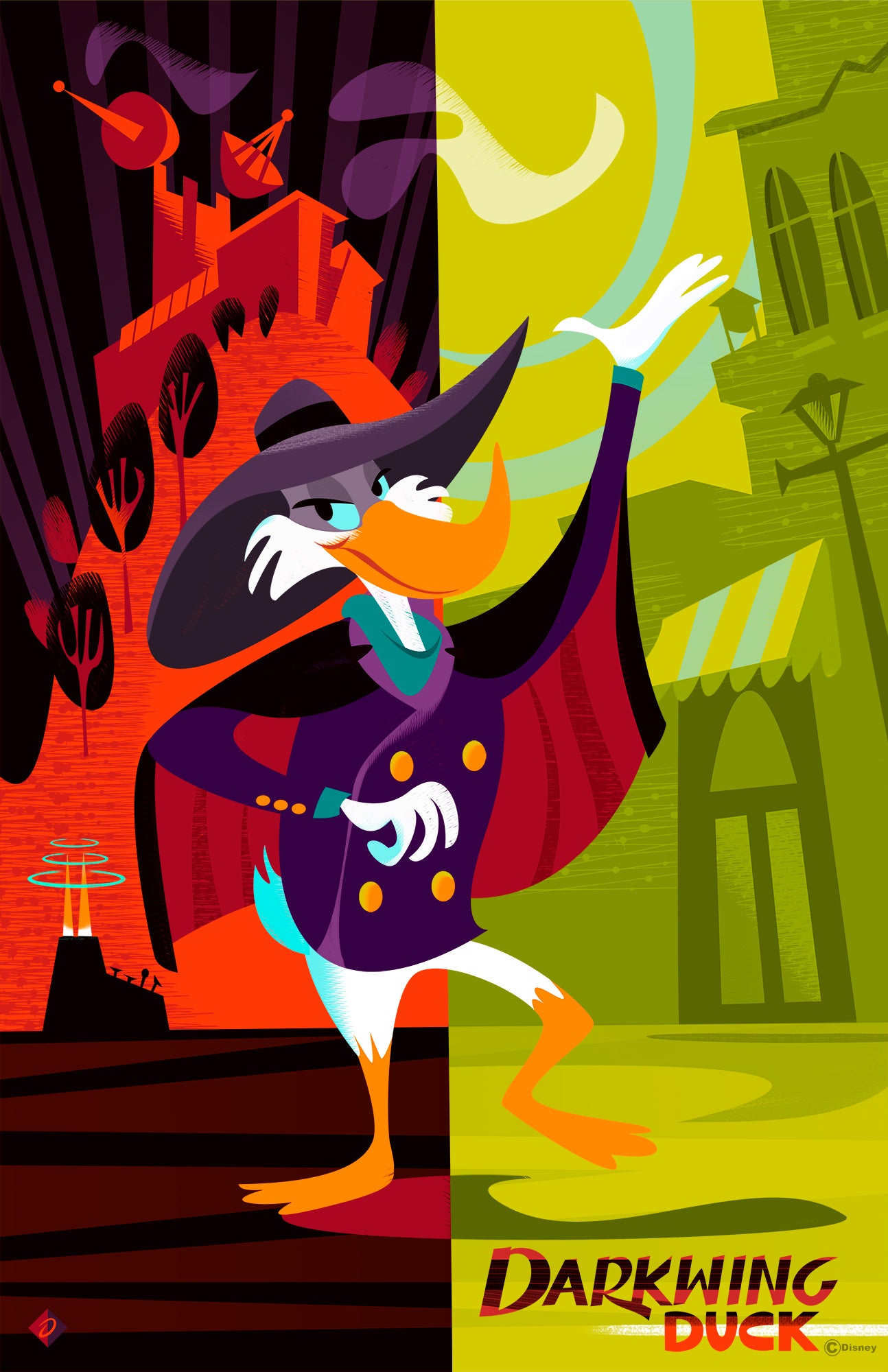 Cyclops Print Works Giclee # 74 - Darkwing Duck - By Alan Bodner