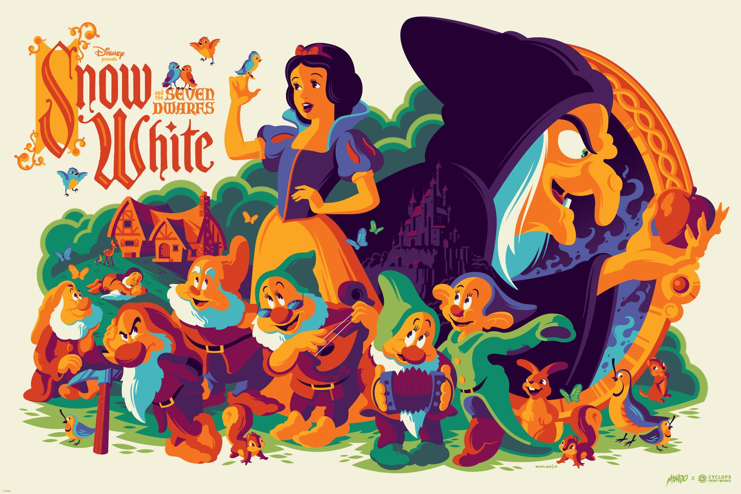 Cyclops Print Works Print x Mondo #38V: Snow White and the Seven Dwarfs 'The Hag' 80th Anniversary Edition