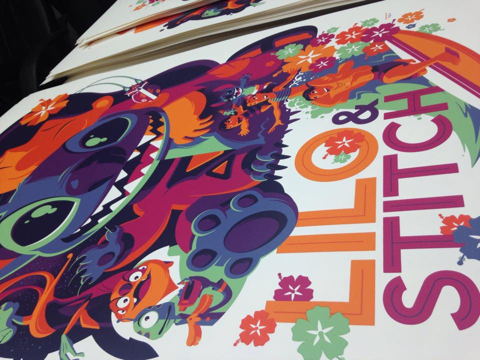 Cyclops Print Works Print #04: Lilo & Stitch by Tom Whalen