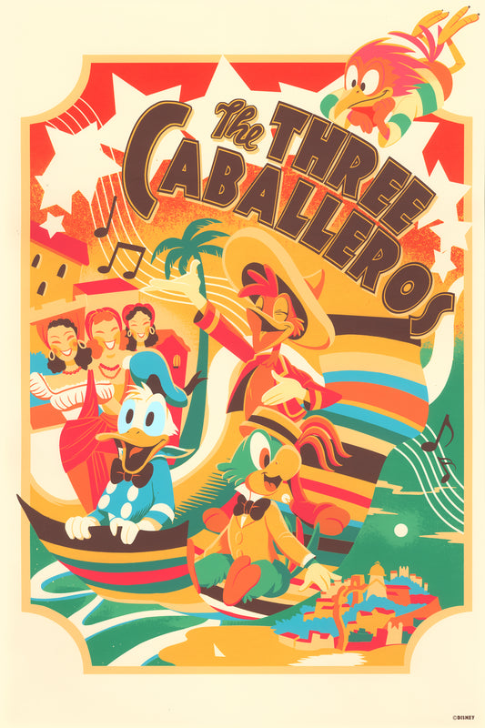 Cyclops Print Works Print #68 : The Three Caballeros by Hackto Oshiro