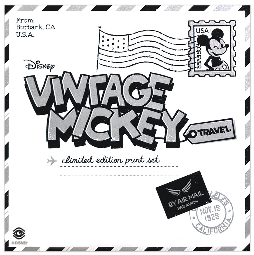 Vintage Mickey Travel (3 Print Set) by Ameorry Luo