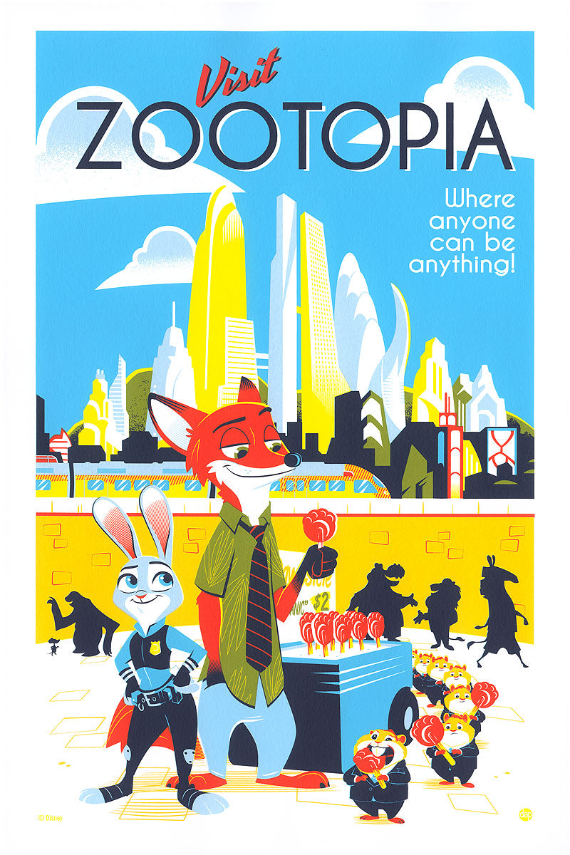 Cyclops Print Works #96 – Zootopia – by Dave Perillo