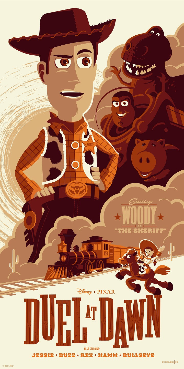 Cyclops Print Works Print #30: Duel at Dawn (Toy Story 3) by Tom Whalen