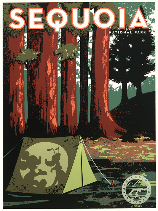 Sequoia Travel Poster by Bret Iwan